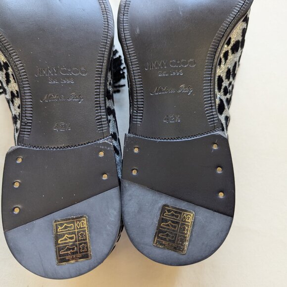 JIMMY CHOO Foxley glitter and velvet loafers